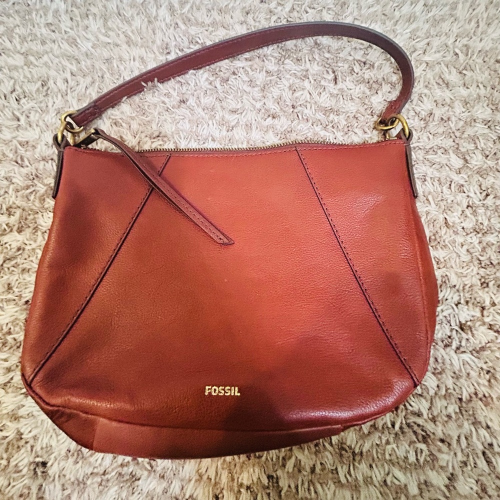 Fossil Skylar shoulder bag  Brandy Leather Bag Purse